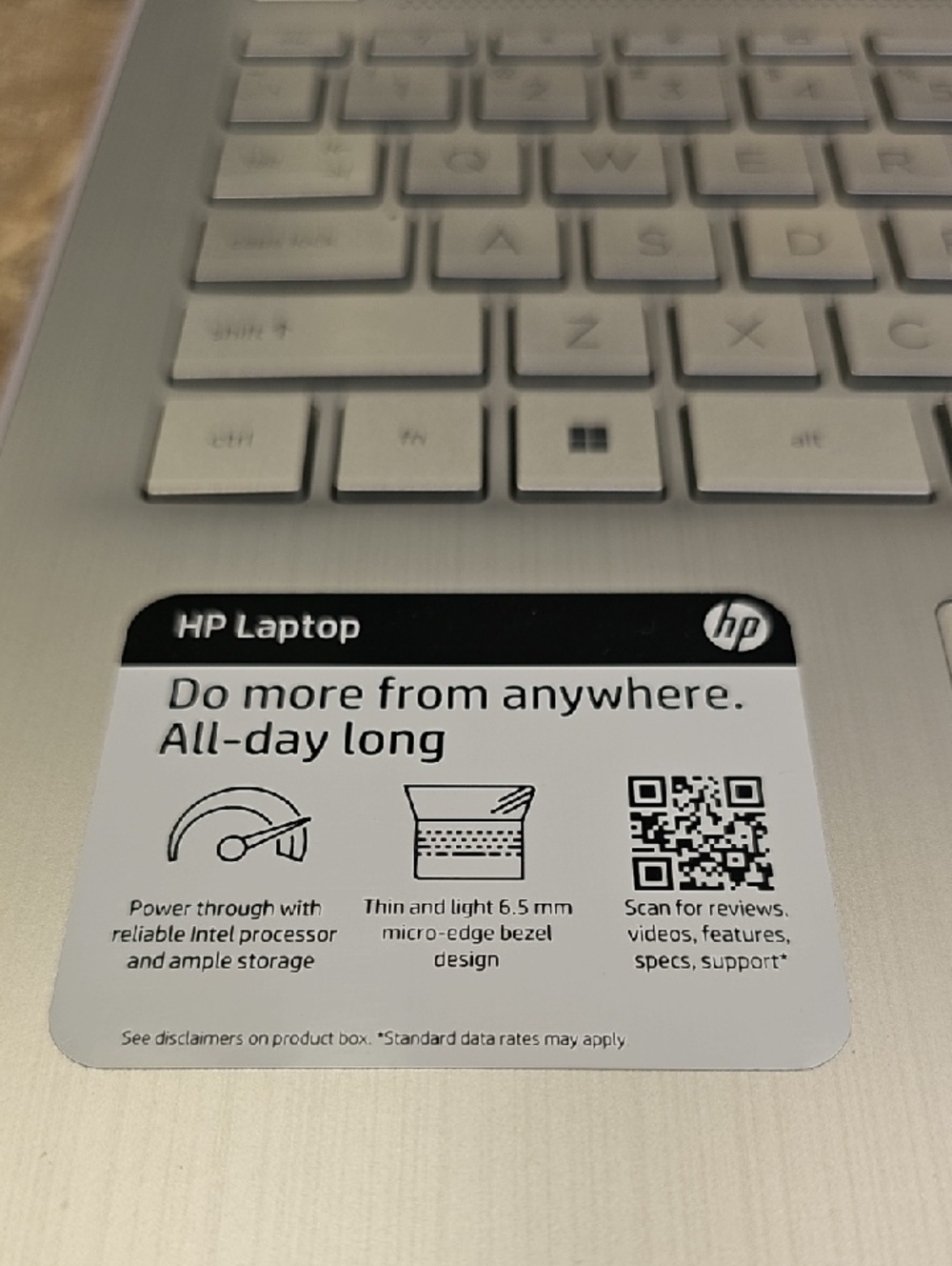 HP Lavender Silver Notebook Laptop - Sleek HP Portable Computer - Picture 4 of 16